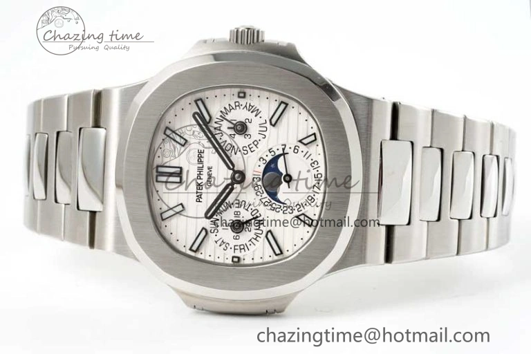 Sporty Nautilus 5740 SS GRF Best Edition White Dial on SS Bracelet A 8839