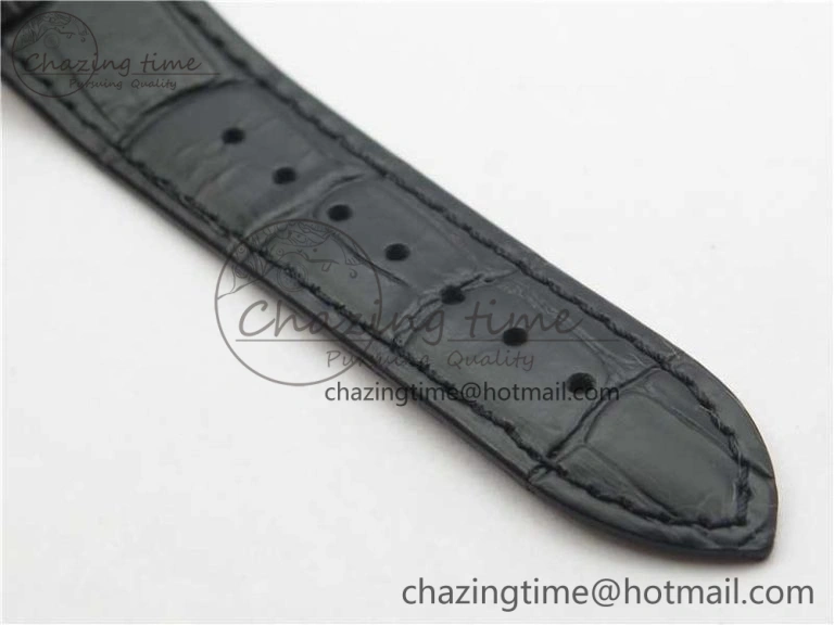Upgraded Nautilus 5980 SS 3KF Best Edition Blue Dial on Black Leather Strap A 8927