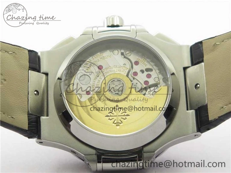 Nautilus 5980 SS 3KF Best Edition White Dial on Black Leather Strap A Lightweight 8928