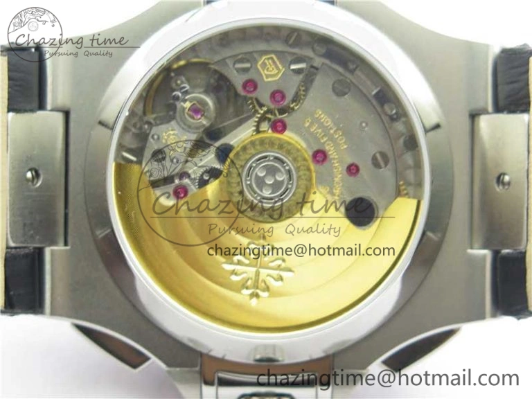 Nautilus 5980 SS 3KF Best Edition White Dial on Black Leather Strap A Lightweight 8928