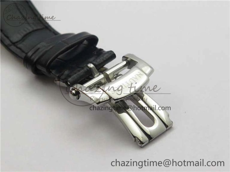Nautilus 5980 SS 3KF Best Edition White Dial on Black Leather Strap A Lightweight 8928