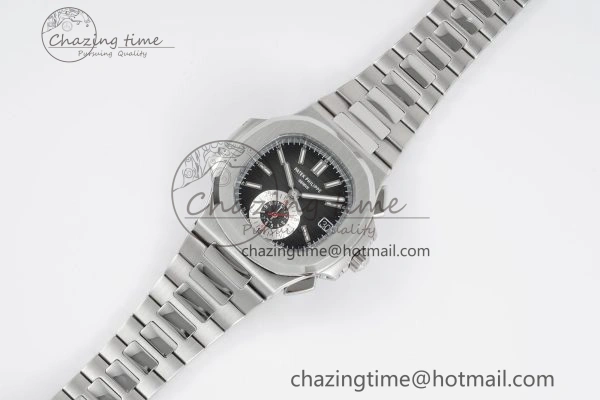 Nautilus 5980 SS PPF Best Edition Black Dial on SS Bracelet A28- AllSeason 8819