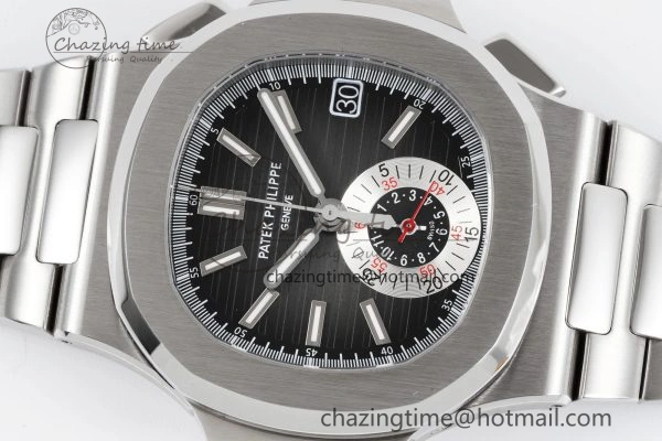 Nautilus 5980 SS PPF Best Edition Black Dial on SS Bracelet A28- AllSeason 8819