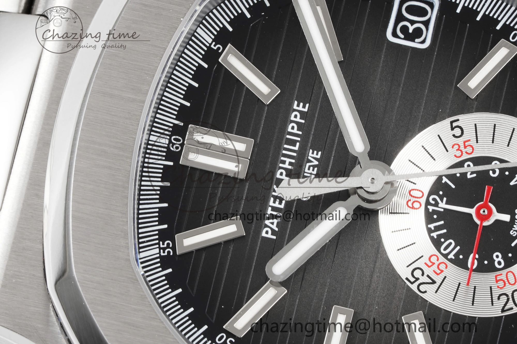 Nautilus 5980 SS PPF Best Edition Black Dial on SS Bracelet A28- AllSeason 8819