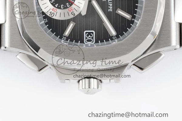 Nautilus 5980 SS PPF Best Edition Black Dial on SS Bracelet A28- AllSeason 8819