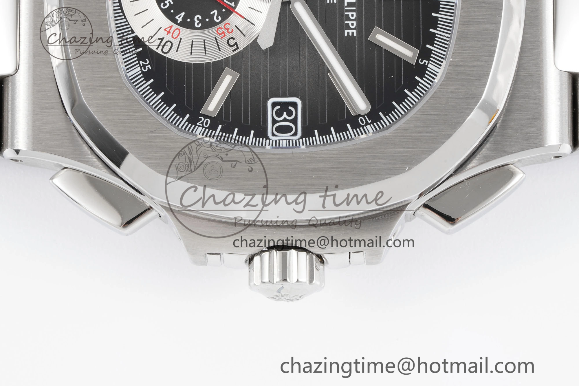 Nautilus 5980 SS PPF Best Edition Black Dial on SS Bracelet A28- AllSeason 8819