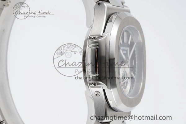 Nautilus 5980 SS PPF Best Edition Blue Dial on SS Bracelet A28- SmoothTexture 8818