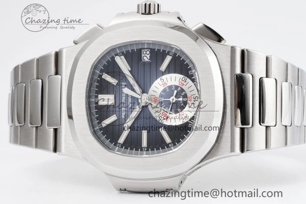 Nautilus 5980 SS PPF Best Edition Blue Dial on SS Bracelet A28- SmoothTexture 8818