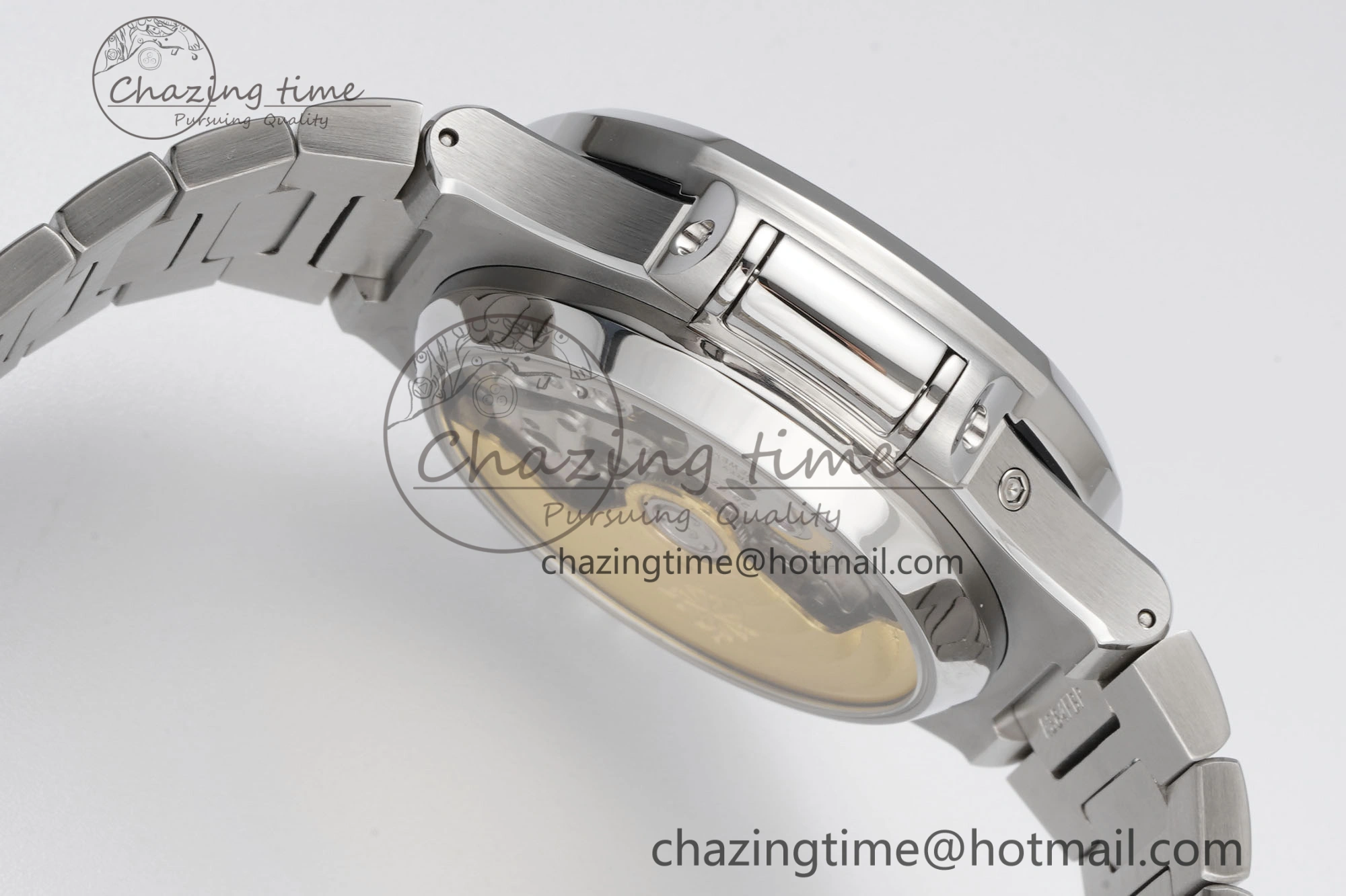Nautilus 5980 SS PPF Best Edition Blue Dial on SS Bracelet A28- SmoothTexture 8818