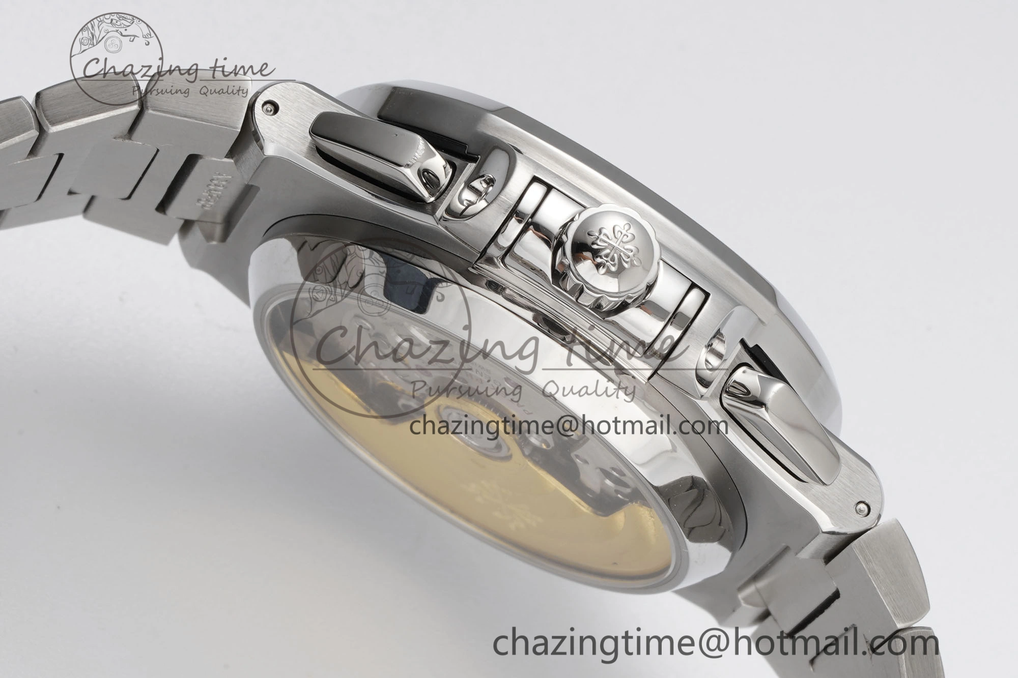 Nautilus 5980 SS PPF Best Edition Blue Dial on SS Bracelet A28- SmoothTexture 8818