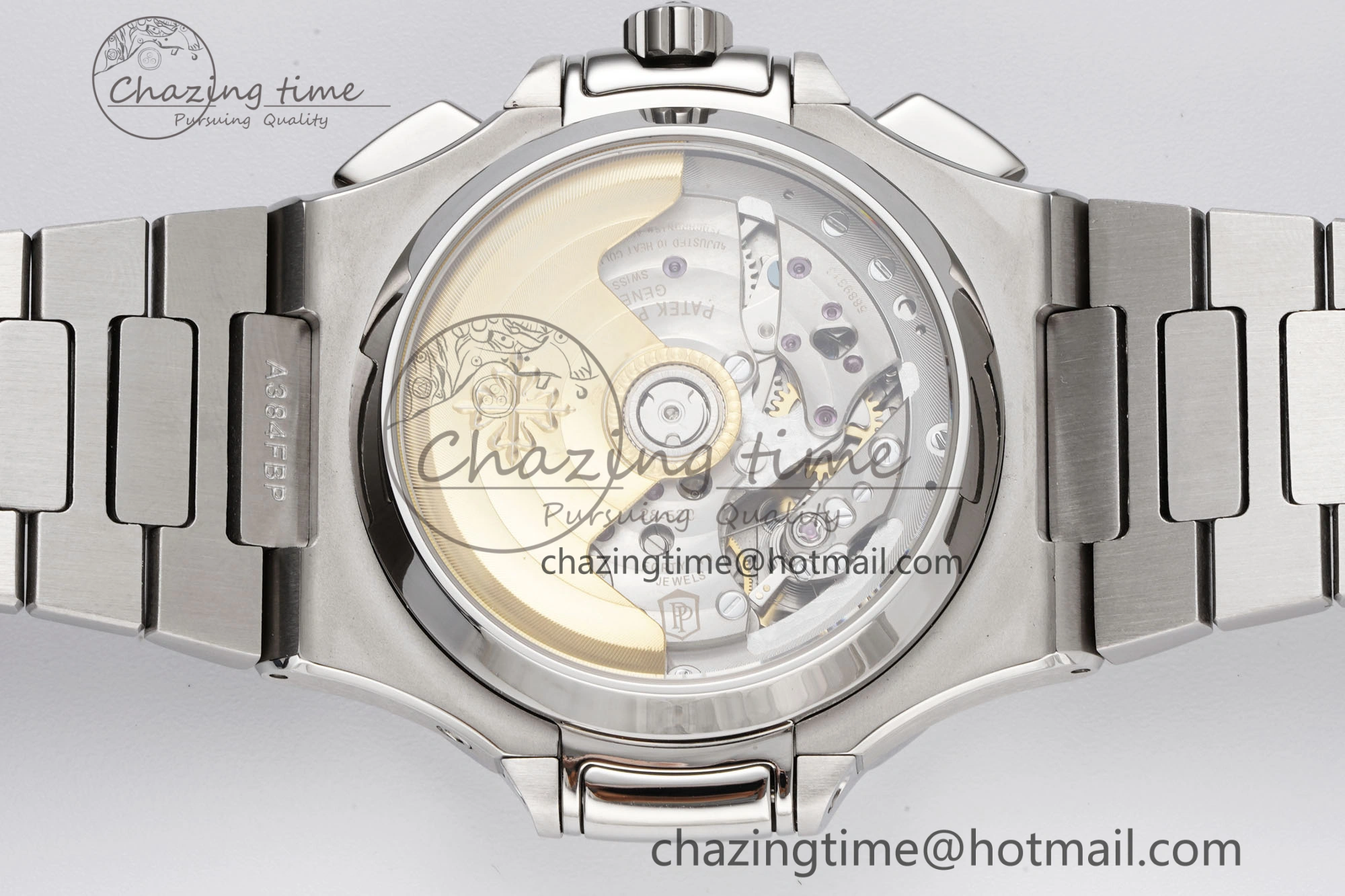 Nautilus 5980 SS PPF Best Edition Blue Dial on SS Bracelet A28- SmoothTexture 8818