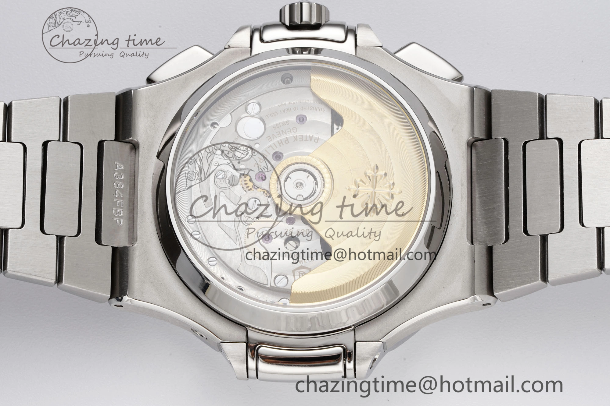 Nautilus 5980 SS PPF Best Edition Blue Dial on SS Bracelet A28- SmoothTexture 8818