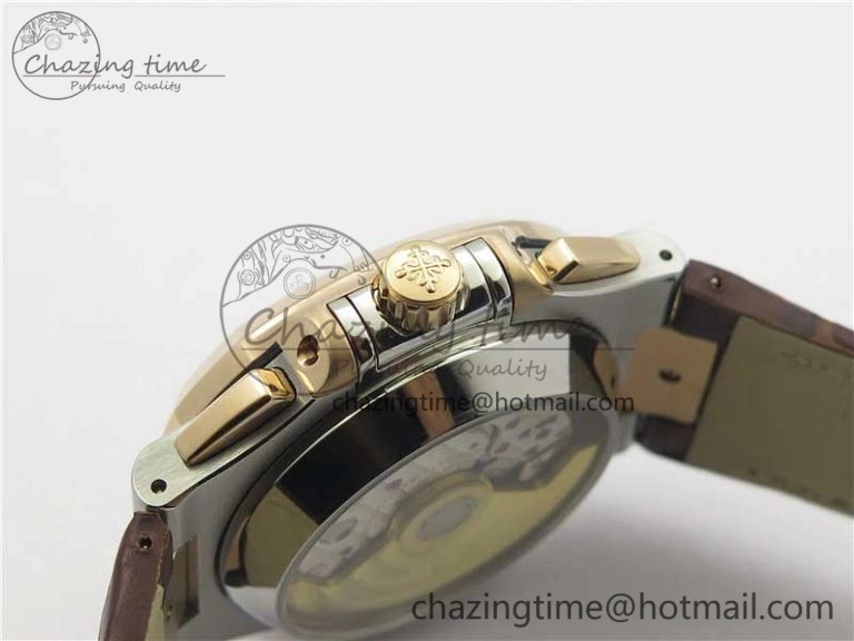 Nautilus 5980 SS RG 3KF Best Edition Blue Dial on Brown Leather Strap A Flexible 8926