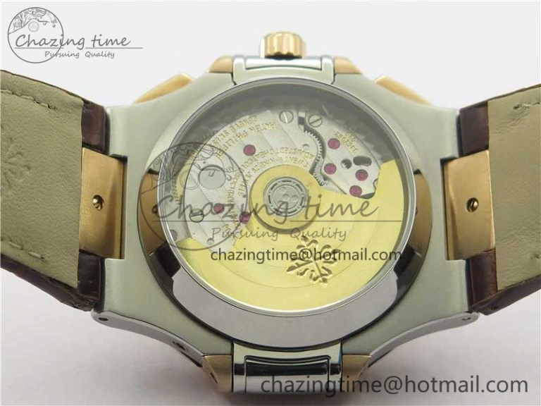 Nautilus 5980 SS RG 3KF Best Edition Blue Dial on Brown Leather Strap A Flexible 8926
