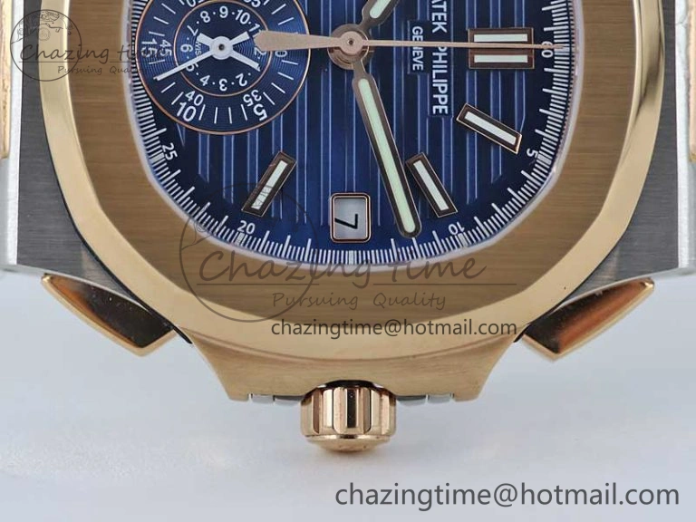 Upgraded Nautilus 5980 SS RG TWF Best Edition Blue Dial on SS RG Bracelet A 8841