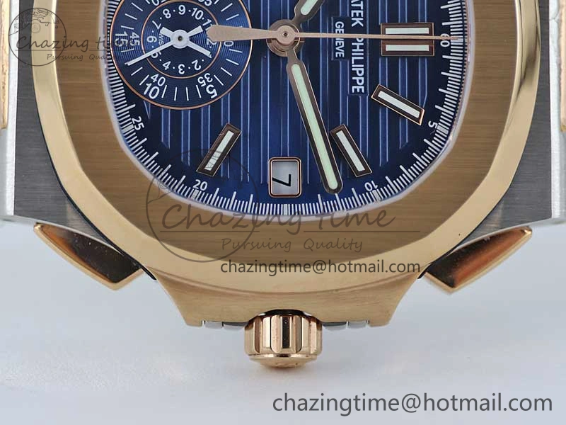 Upgraded Nautilus 5980 SS RG TWF Best Edition Blue Dial on SS RG Bracelet A 8841