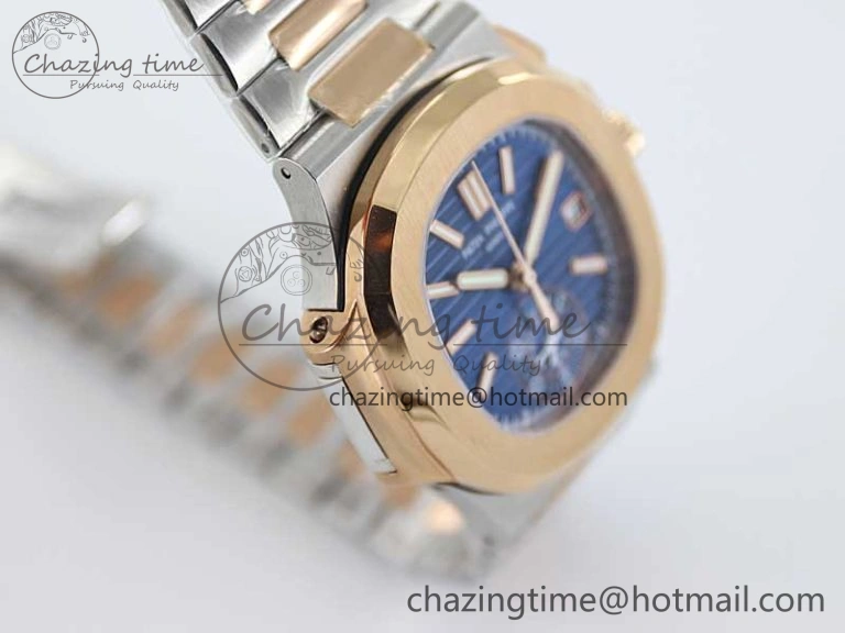 Upgraded Nautilus 5980 SS RG TWF Best Edition Blue Dial on SS RG Bracelet A 8841
