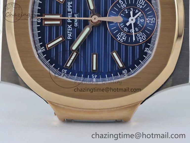 Upgraded Nautilus 5980 SS RG TWF Best Edition Blue Dial on SS RG Bracelet A 8841