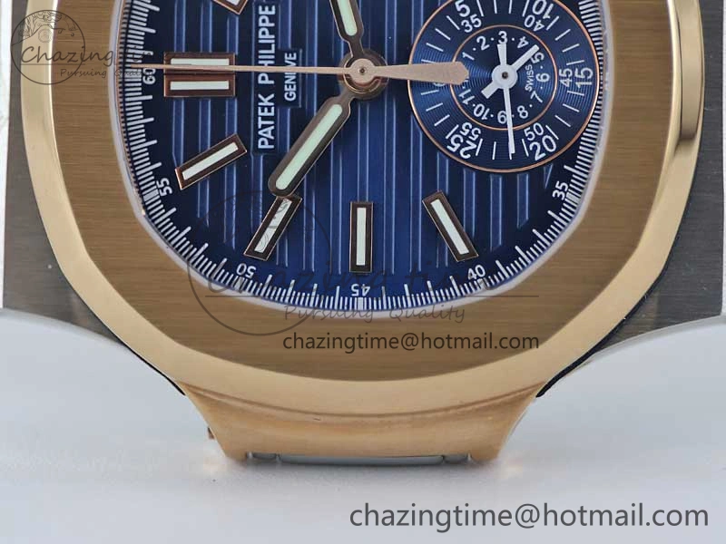 Upgraded Nautilus 5980 SS RG TWF Best Edition Blue Dial on SS RG Bracelet A 8841
