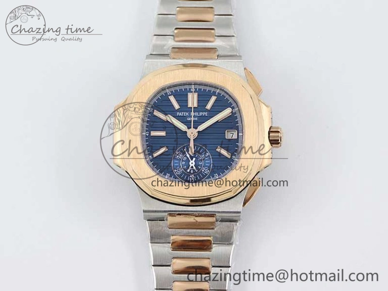 Upgraded Nautilus 5980 SS RG TWF Best Edition Blue Dial on SS RG Bracelet A 8841