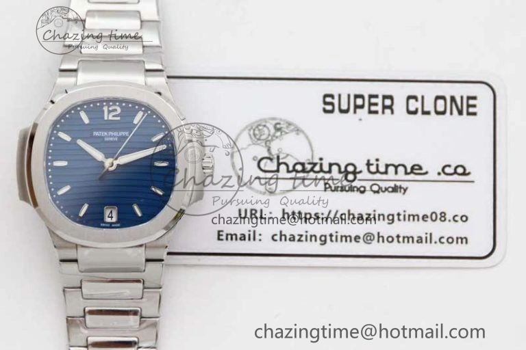 Nautilus 7118 Ladies MSF 1:1 Best Edition Blue Dial on SS Bracelet A324 Super Clone QuickDry 8817