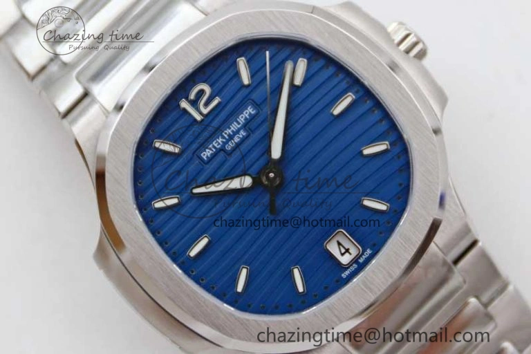 Nautilus 7118 Ladies MSF 1:1 Best Edition Blue Dial on SS Bracelet A324 Super Clone QuickDry 8817