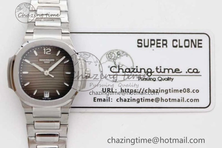 Nautilus 7118 Ladies MSF 1:1 Best Edition Gray Dial on SS Bracelet A324 Super Clone MoistureWicking 10168