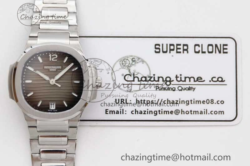 Nautilus 7118 Ladies MSF 1:1 Best Edition Gray Dial on SS Bracelet A324 Super Clone MoistureWicking 10168
