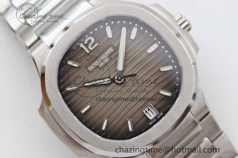 Nautilus 7118 Ladies MSF 1:1 Best Edition Gray Dial on SS Bracelet A324 Super Clone MoistureWicking 10168
