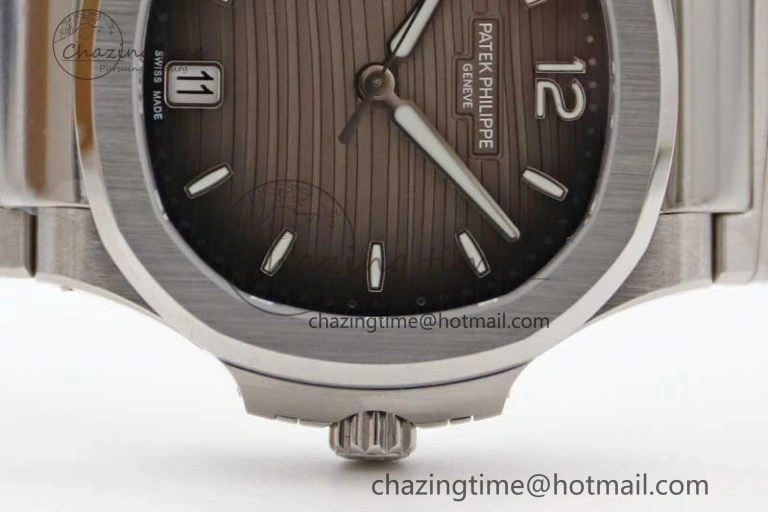 Nautilus 7118 Ladies MSF 1:1 Best Edition Gray Dial on SS Bracelet A324 Super Clone MoistureWicking 10168