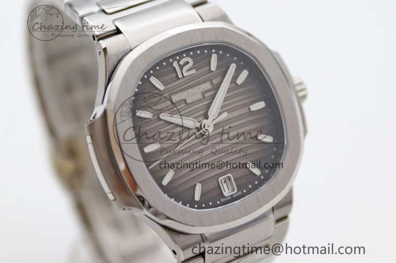 Nautilus 7118 Ladies MSF 1:1 Best Edition Gray Dial on SS Bracelet A324 Super Clone MoistureWicking 10168
