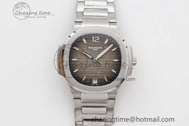 Nautilus 7118 Ladies MSF 1:1 Best Edition Gray Dial on SS Bracelet A324 Super Clone HighPerformance 8815