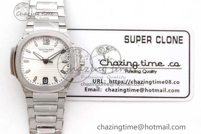 Nautilus 7118 Ladies MSF 1:1 Best Edition White Dial on SS Bracelet A324 Super Clone Unisex 10172