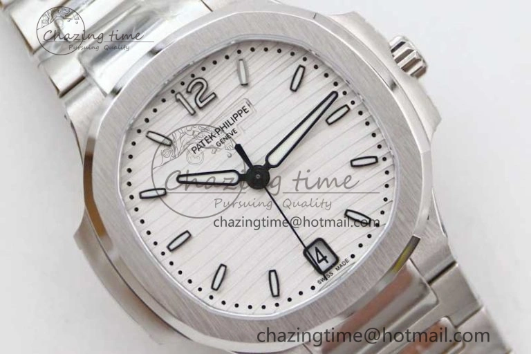 Nautilus 7118 Ladies MSF 1:1 Best Edition White Dial on SS Bracelet A324 Super Clone Unisex 10172