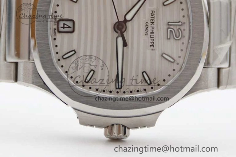 Nautilus 7118 Ladies MSF 1:1 Best Edition White Dial on SS Bracelet A324 Super Clone Unisex 10172