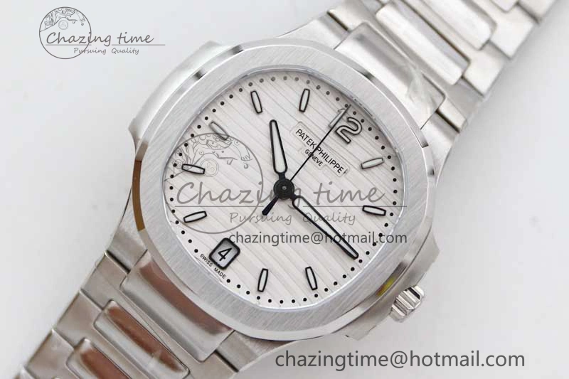Nautilus 7118 Ladies MSF 1:1 Best Edition White Dial on SS Bracelet A324 Super Clone Unisex 10172