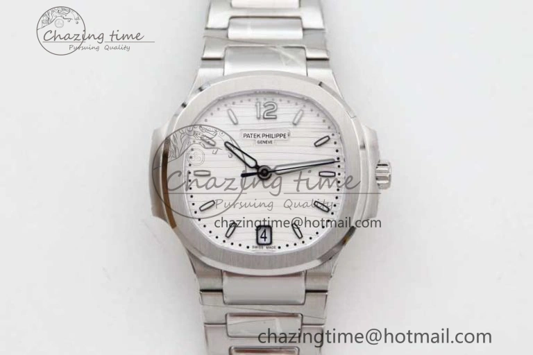 StreetReady Nautilus 7118 Ladies MSF 1:1 Best Edition White Dial on SS Bracelet A324 Super Clone 8816