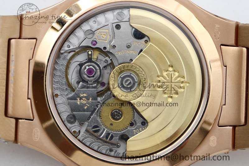 FlexibleFit Nautilus 7118 Ladies RG MSF 1:1 Best Edition Gray Dial Diamonds Bezel on RG Bracelet A324 Super Clone 8806