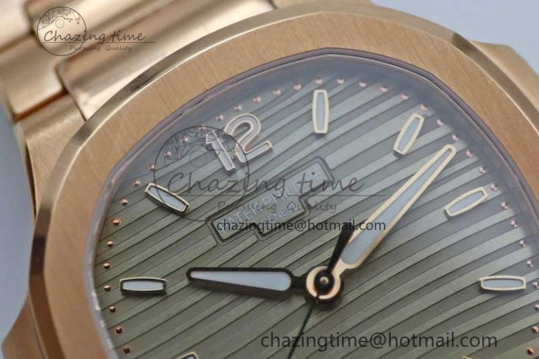 Popular Nautilus 7118 Ladies RG MSF 1:1 Best Edition Gray Dial on RG Bracelet A324 Super Clone 10164