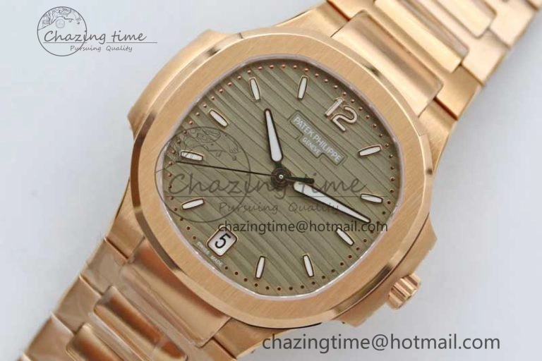 Popular Nautilus 7118 Ladies RG MSF 1:1 Best Edition Gray Dial on RG Bracelet A324 Super Clone 10164