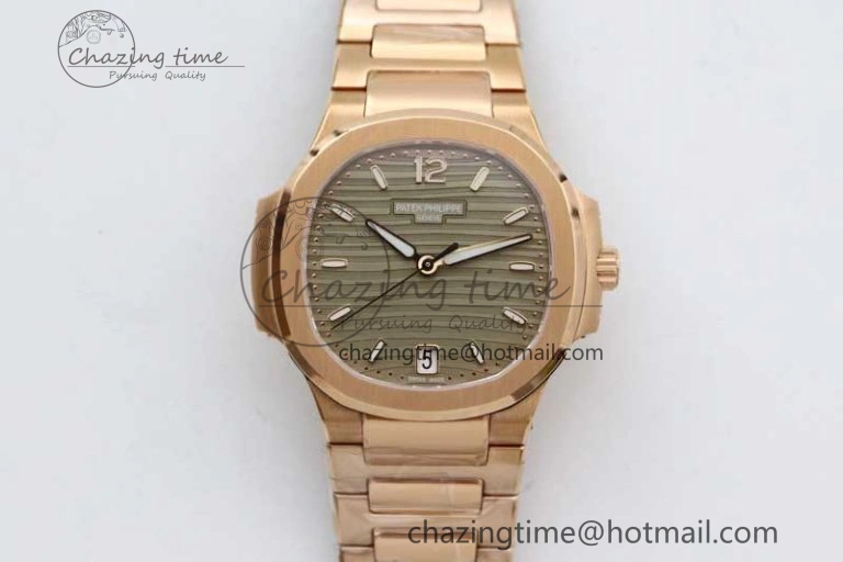 QuickDry Nautilus 7118 Ladies RG MSF 1:1 Best Edition Gray Dial on RG Bracelet A324 Super Clone 8810