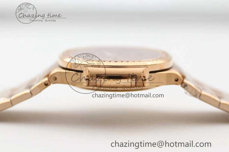 Nautilus 7118 Ladies RG MSF 1:1 Best Edition RG Dial Diamonds Bezel on RG Bracelet A324 Super Clone Durable 10161