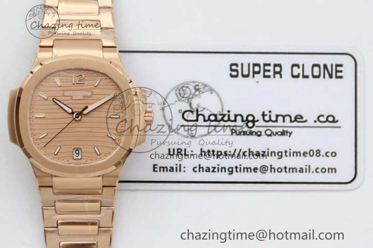 Colorful Nautilus 7118 Ladies RG MSF 1:1 Best Edition RG Dial on RG Bracelet A324 Super Clone 8811