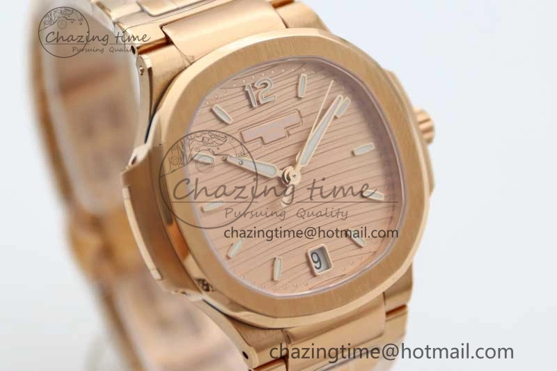 Colorful Nautilus 7118 Ladies RG MSF 1:1 Best Edition RG Dial on RG Bracelet A324 Super Clone 8811