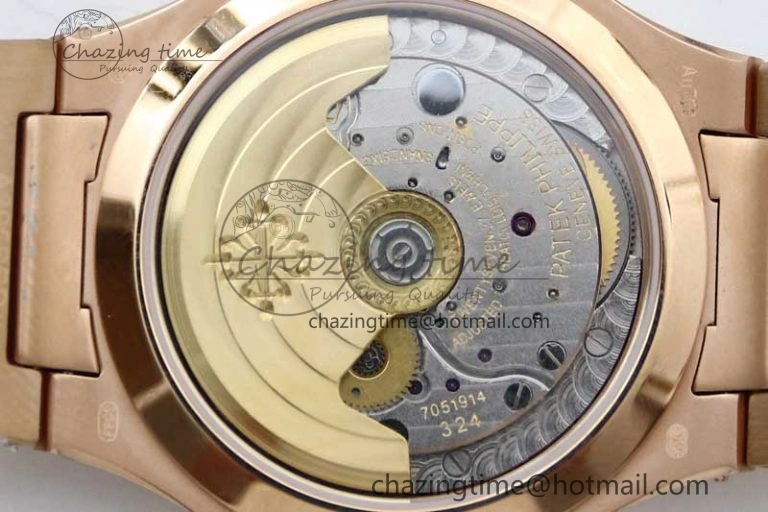 Nautilus 7118 Ladies RG MSF 1:1 Best Edition White Dial on RG Bracelet A324 Super Clone UrbanStyle 10165