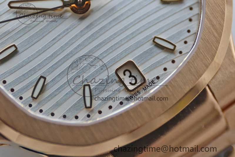 Nautilus 7118 Ladies RG MSF 1:1 Best Edition White Dial on RG Bracelet A324 Super Clone UrbanStyle 10165