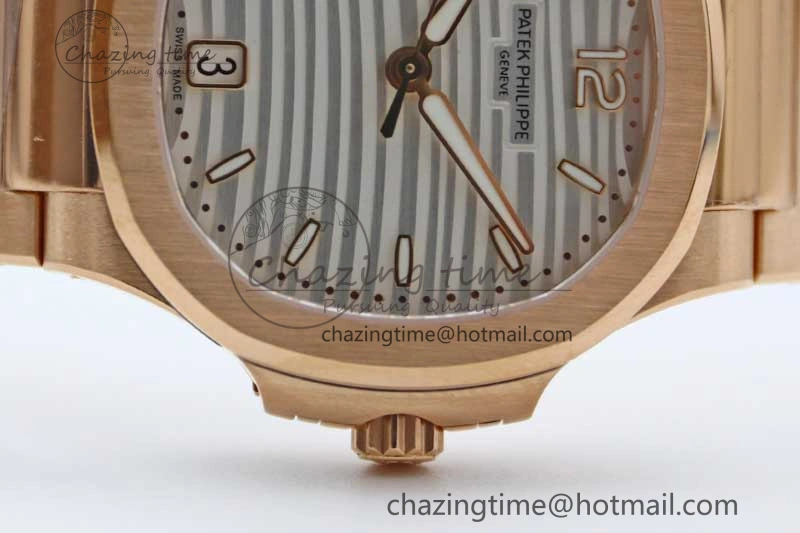 Nautilus 7118 Ladies RG MSF 1:1 Best Edition White Dial on RG Bracelet A324 Super Clone UrbanStyle 10165