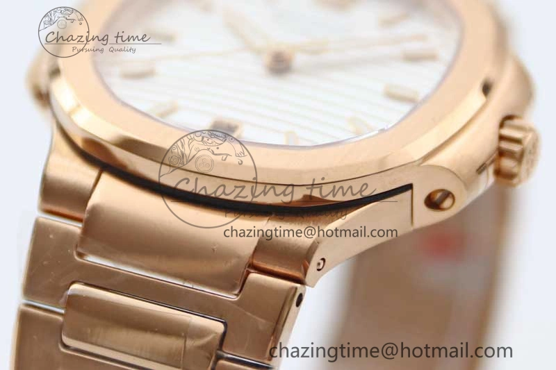 Nautilus 7118 Ladies RG MSF 1:1 Best Edition White Dial on RG Bracelet A324 Super Clone UrbanStyle 10165