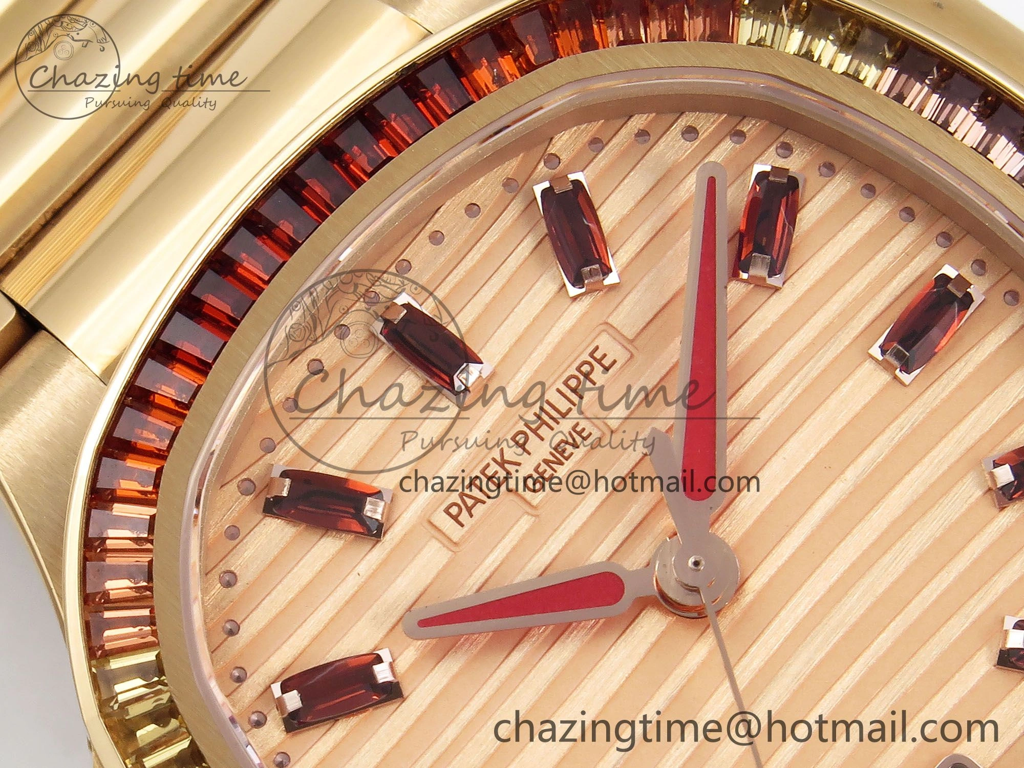TopPick Nautilus 7118 Ladies RG Orange Diamonds PPF 1:1 Best Edition RG Dial on RG Bracelet 324CS 8732