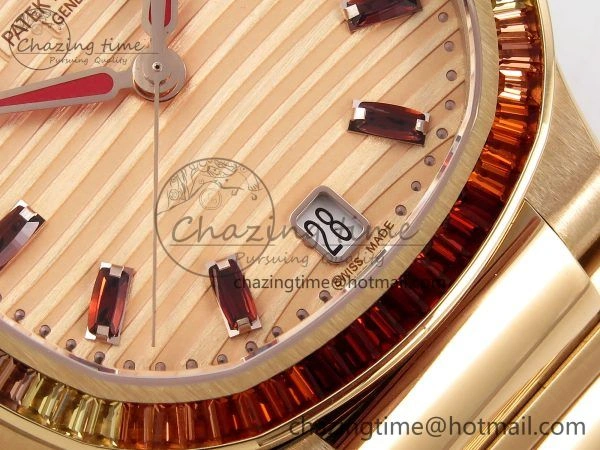 TopPick Nautilus 7118 Ladies RG Orange Diamonds PPF 1:1 Best Edition RG Dial on RG Bracelet 324CS 8732